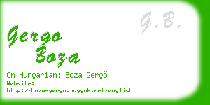 gergo boza business card